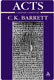 C.K. Barrett, Acts of the Apostles. A Shorter Commentary