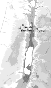 Location Map of Shechem